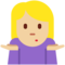 女生耸肩:中等浅肤色 女生耸肩:中等浅肤色