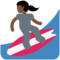 女生冲浪:较深肤色 女生冲浪:较深肤色