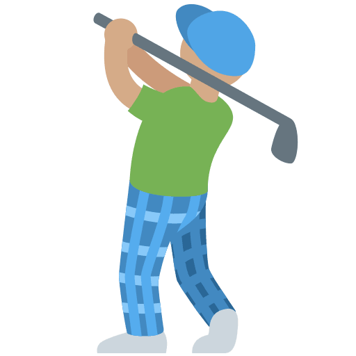 Άντρας παίζει γκολφ: Μεσαία Επιδερμίδα