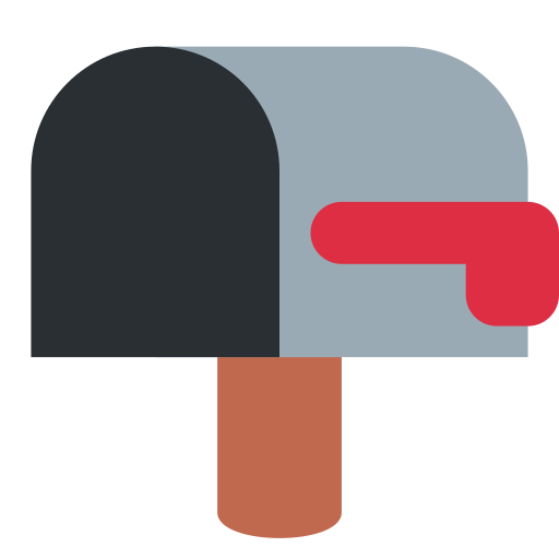 Ανοικτό γραμματοκιβώτιο με χαμηλωμένη σημαία