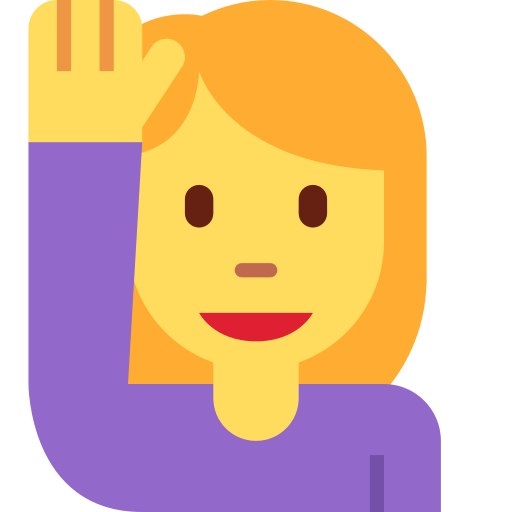 Άτομο με σηκωμένο χέρι