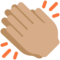 Manos Aplaudiendo: Tono de Piel Medio