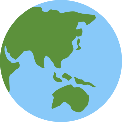 Globo Terráqueo Mostrando Asia Y Australia