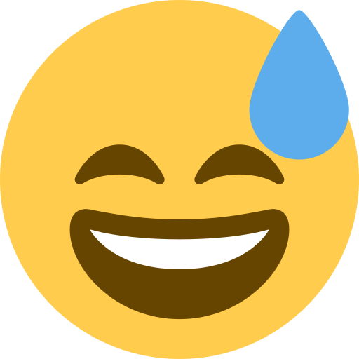 Cara Sonriendo Con Sudor Frío