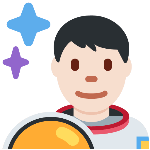 Astronauta Hombre: Tono de Piel Claro