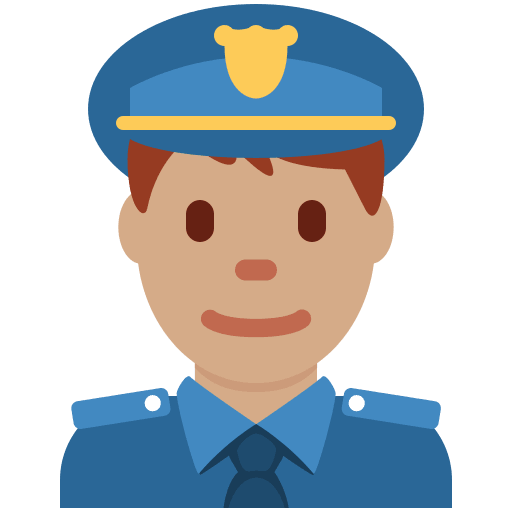 Agente De Policía: Tono de Piel Medio