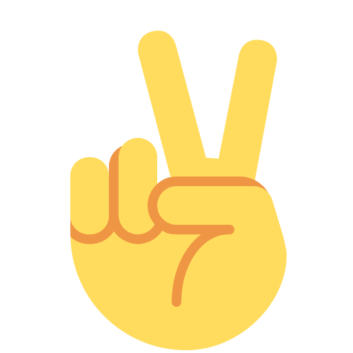 Mano Con Señal De Victoria