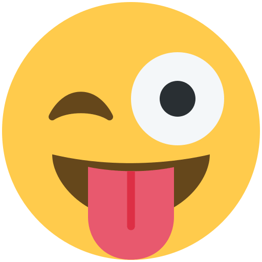 Cara Sacando La Lengua Y Guiñando Un Ojo