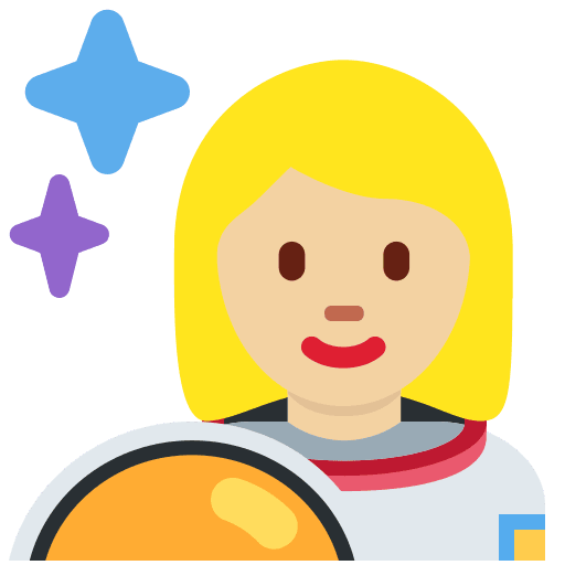 Astronauta Mujer: Tono de Piel Claro Medio