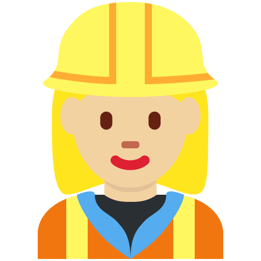 Profesional De La Construcción Mujer: Tono de Piel Claro Medio