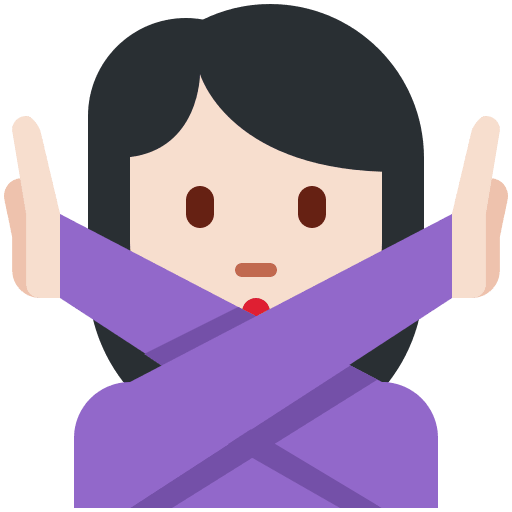 Mujer Haciendo El Gesto De "No": Tono de Piel Claro