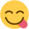 פרצוף נהנה מאוכל טעים