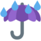 מטריה עם טיפות גשם