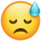 ठंडे पसीने वाला उदास चेहरा
