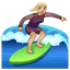सर्फ़िंग करती महिला: मध्यम-हल्के रंग की त्वचा