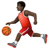 Homem Jogando Basquete: Tom de Pele Escuro