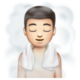Homem Na Sauna: Tom de Pele Claro