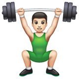 Homem Levantando Peso: Tom de Pele Claro