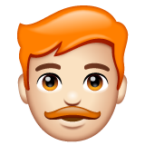 Homem: Tom de Pele Claro, Cabelo Ruivo