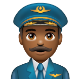 Piloto De Avião Homem: Tom de Pele Médio-Escuro