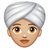 Mulher Com Turbante: Tom de Pele Médio-Claro