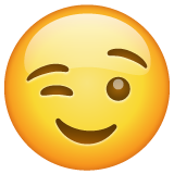Подмигивает