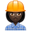 महिला निर्माण मजदूर: गहरे रंग की त्वचा