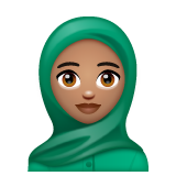 हेडस्कार्फ़ वाली महिला: मध्यम रंग की त्वचा