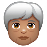 वृद्ध व्यक्ति: मध्यम रंग की त्वचा