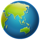 Globe Tourné Sur L’Asie Et L’Australie
