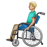 Homme En Fauteuil Roulant Manuel: Peau Moyennement Claire