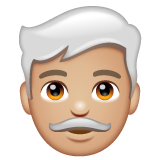Homme: Peau Moyennement Claire, Cheveux Blancs