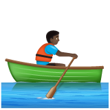 Rameur Dans Une Barque: Peau Foncée