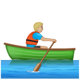 Rameur Dans Une Barque: Peau Moyennement Claire