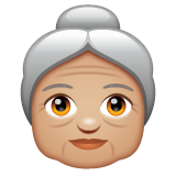 Femme Âgée: Peau Moyennement Claire