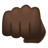 Poing De Face: Peau Foncée