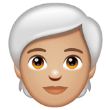Personne: Peau Moyennement Claire, Cheveux Blancs