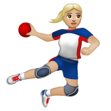 Handballeuse: Peau Moyennement Claire