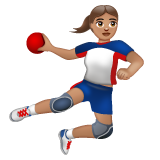 Handballeuse: Peau Moyenne