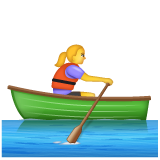 Rameuse Dans Une Barque