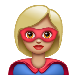 Super-Héroïne: Peau Moyennement Claire