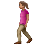 Femme Qui Marche: Peau Moyenne