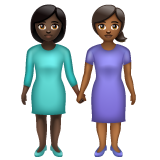 Deux Femmes Se Tenant La Main: Peau Foncée, Peau Moyennement Foncée