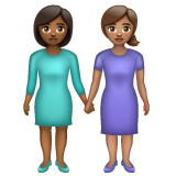 Deux Femmes Se Tenant La Main: Peau Moyennement Foncée, Peau Moyenne