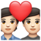 Couple avec cœur: Peau Claire