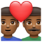 Couple avec cœur: Homme, Homme, Peau Moyennement Foncée