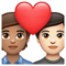 Couple avec cœur: Personne, Personne, Peau Moyenne, Peau Claire