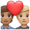 Couple avec cœur: Personne, Personne, Peau Moyenne, Peau Moyennement Claire