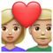 Couple avec cœur: Femme, Homme, Peau Moyennement Claire