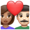 Couple avec cœur: Femme, Homme, Peau Moyenne, Peau Claire